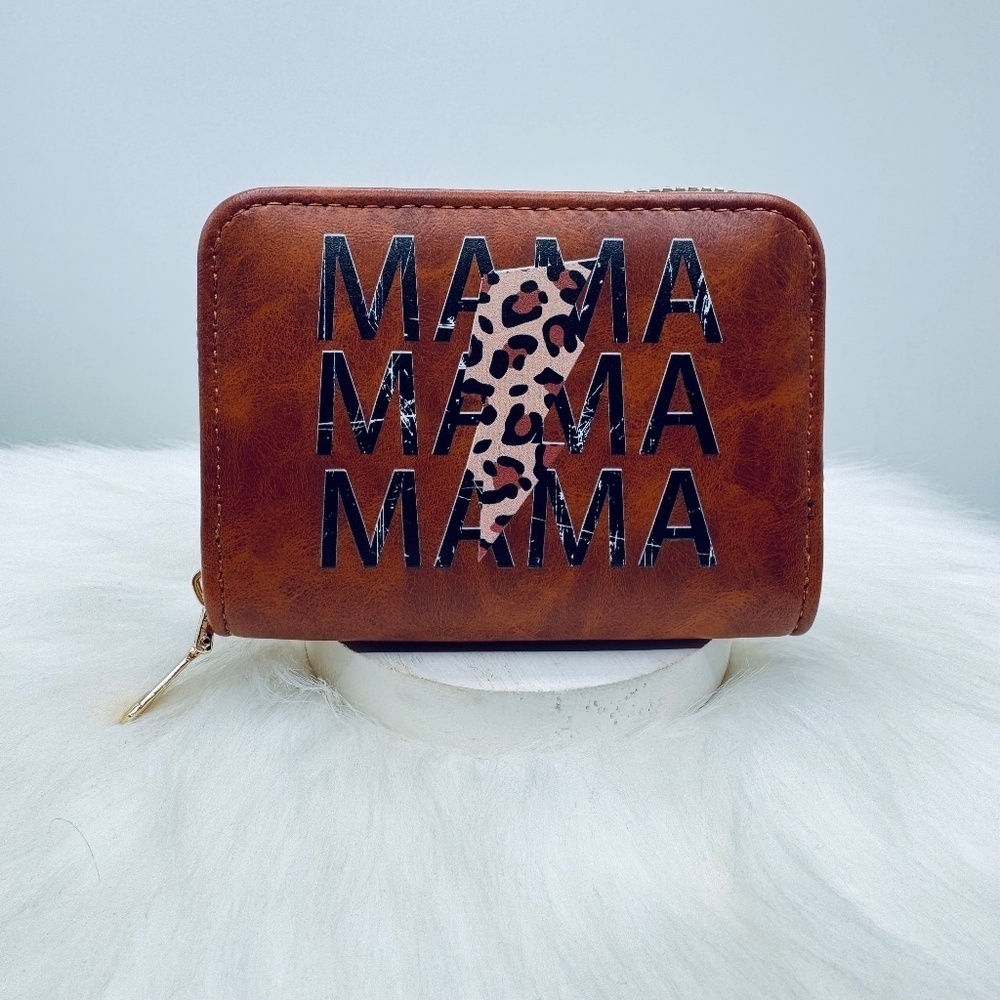 Mama Zip Around Faux Leather Wallet